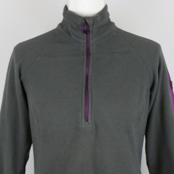Eddie Bauer First Ascent Women's Small Gray PolarTec Fleece 1/4 Zip Pullover - Picture 2 of 9